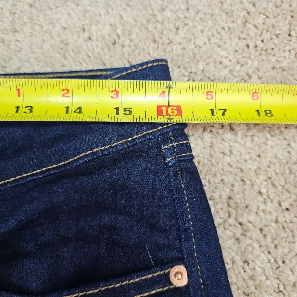 INC International Concepts INC Denim Mid Rise Skinny Jeans Dark Wash 12 32x29.5
